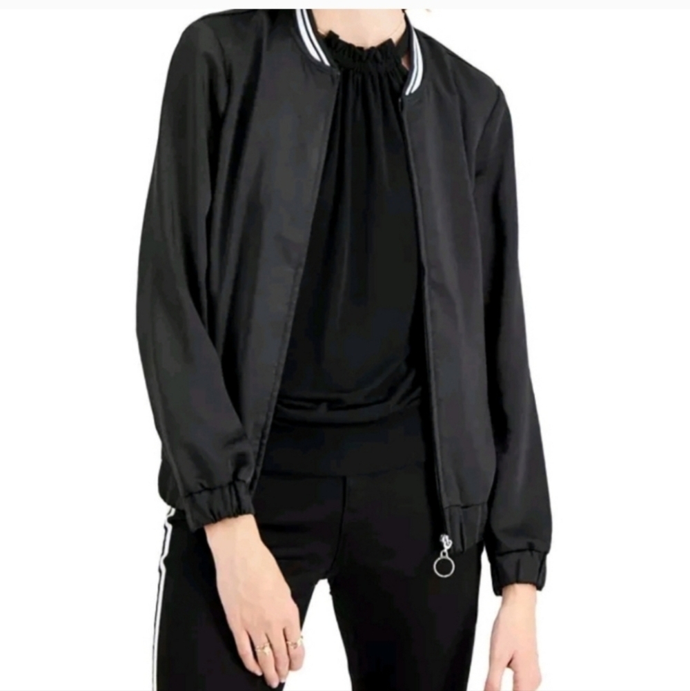 INC International Concepts Women's Satin Track Jacket (Small) - Picture 3 of 12